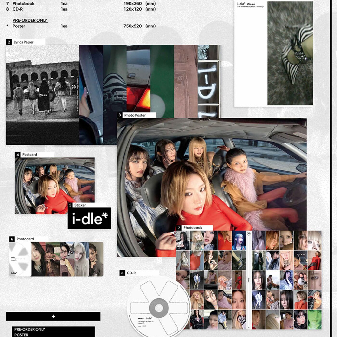 (G)I-DLE I-DEL mini8 kpopmerch 特典 10枚セット i-dle - 8th Mini Album [We are] (Photobook Ver.) - Music - Shop